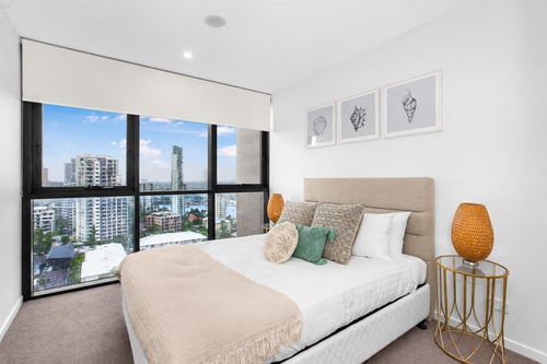 Coastal Escape 1BR Stroll to Beach&Tram | Parking 1 Serain Residences