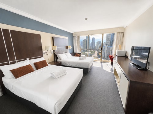 Ocean View 2 Double-bed Hotel Room | 2min to Beach 1 Serain Residences