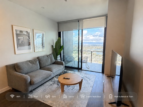 Casino-Side 1BR Water View | Walk to Beach/Tram 0 Serain Residences