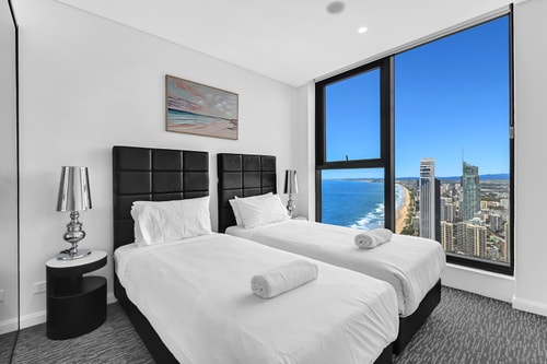 Ocean & City View | 3BR Beachside Retreat Level 63 2 Serain Residences