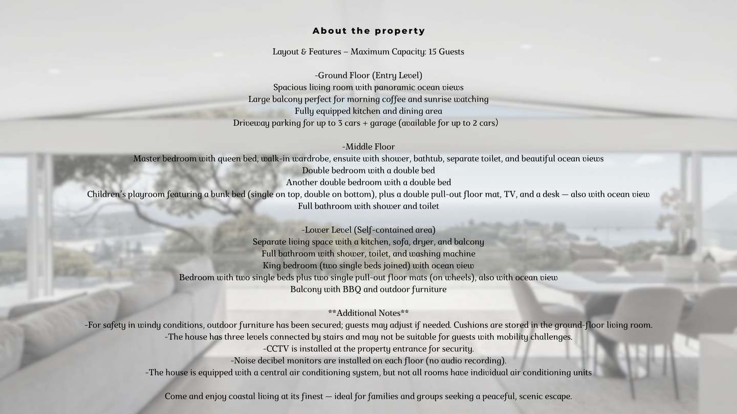 Costal Three-Storey Home with Panoramic Sea Views 44 Serain Residences