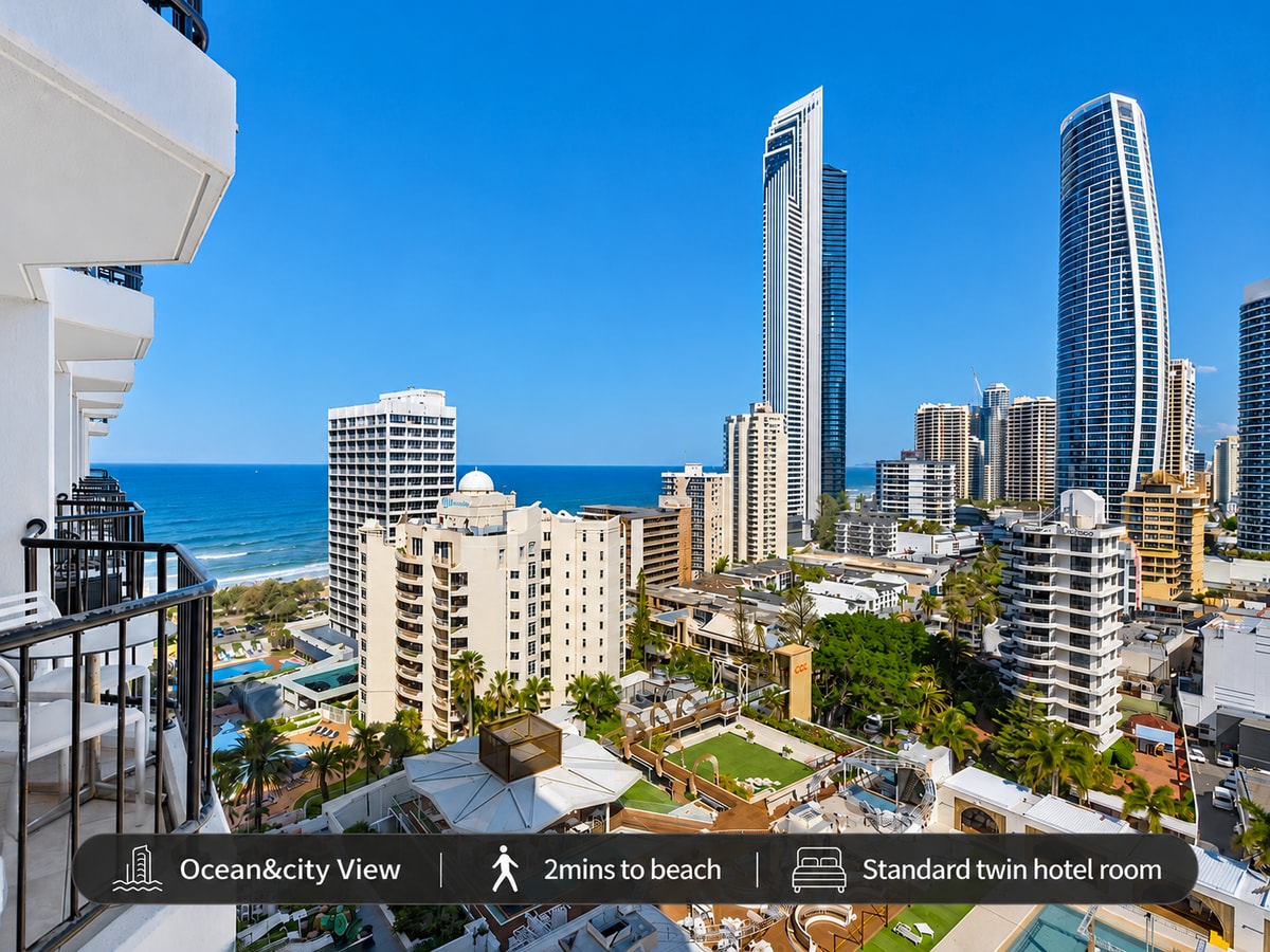 Sea View 2Double-bed Private Room Steps from Beach Serain Residences