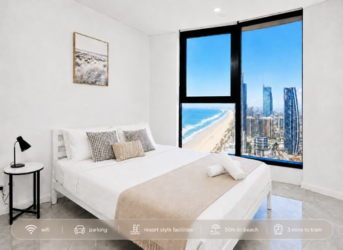 Level 40 Beachside Modern 1BR @ The Ocean Building 0 Serain Residences