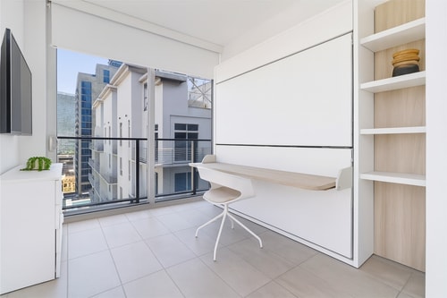 Trendy  Studio with Balcony and City View