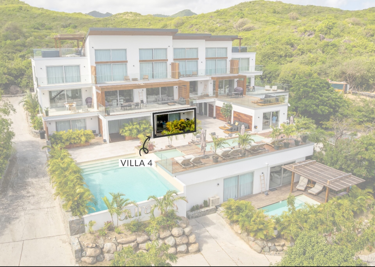 Studio with direct access to the pool | Villa 4 5 Aura Anse-Marcel