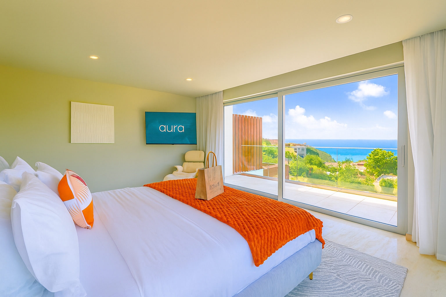 Aura | 1B Ocean View with Concierge, Kitchen (R10) Aura Anse-Marcel