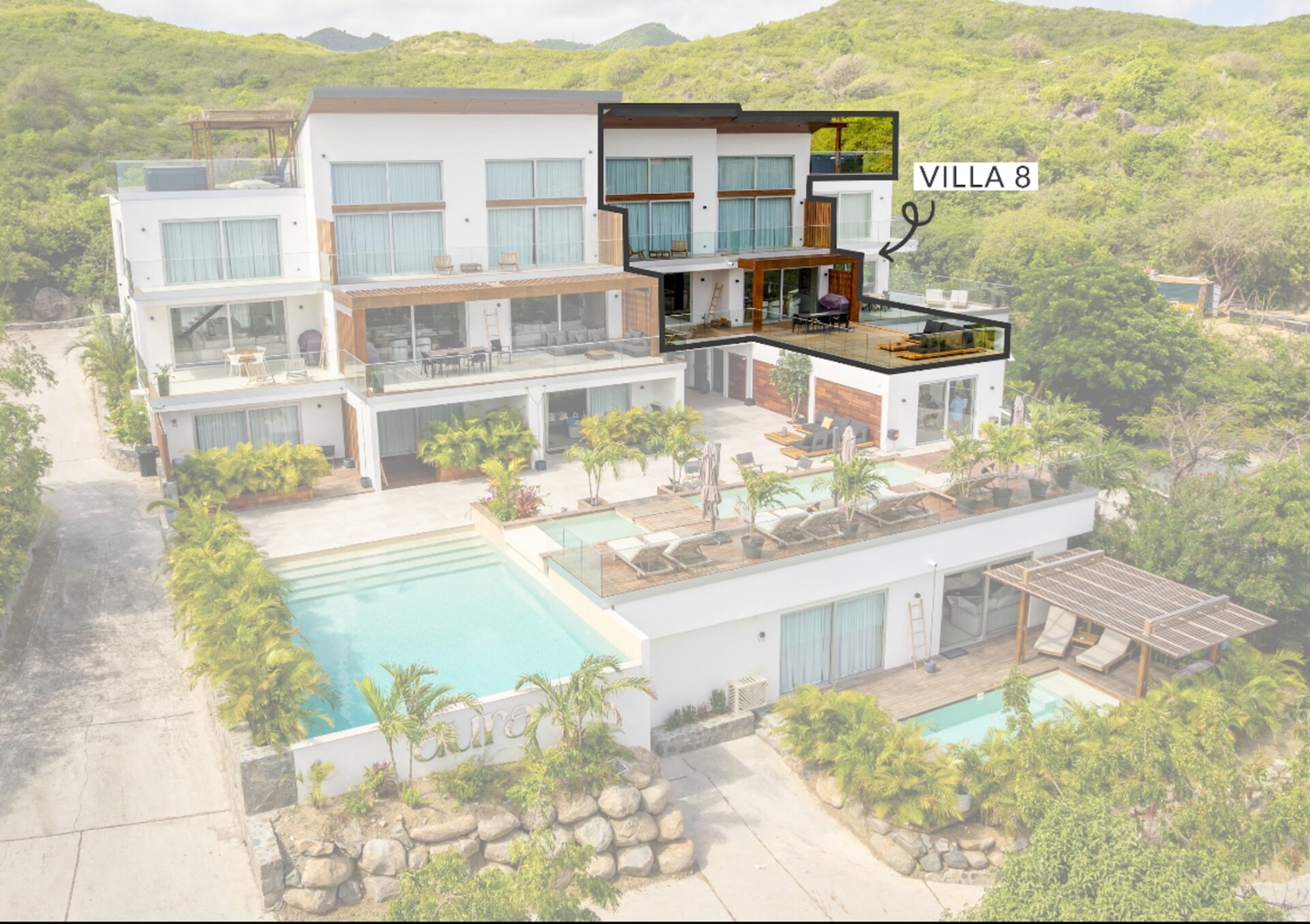 2 rooms ocean view and jacuzzi | Villa 8 7 Aura Anse-Marcel