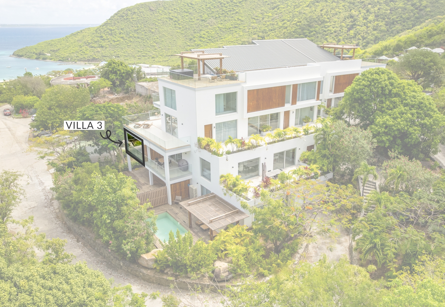 1 room garden view  | Villa 3 4 Aura Anse-Marcel