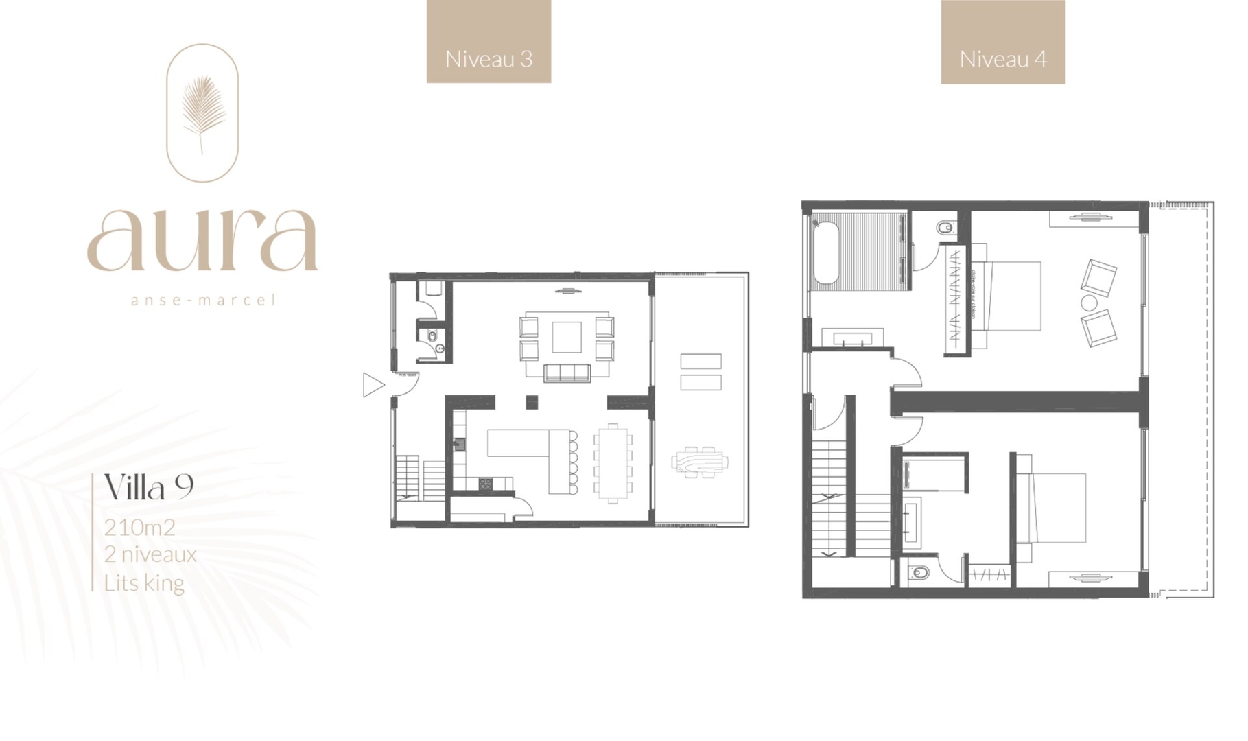 2 rooms ocean view and jacuzzi | Villa 9 11 Aura Anse-Marcel