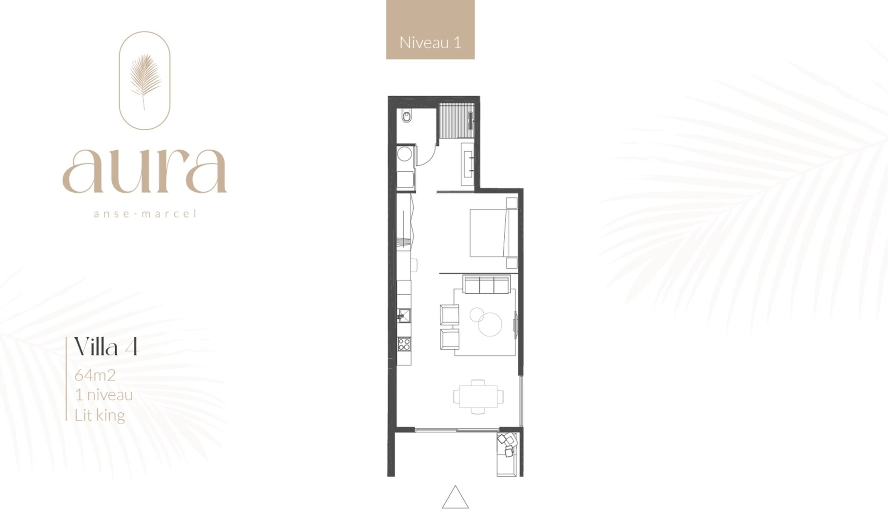 Studio with direct access to the pool | Villa 4 16 Aura Anse-Marcel