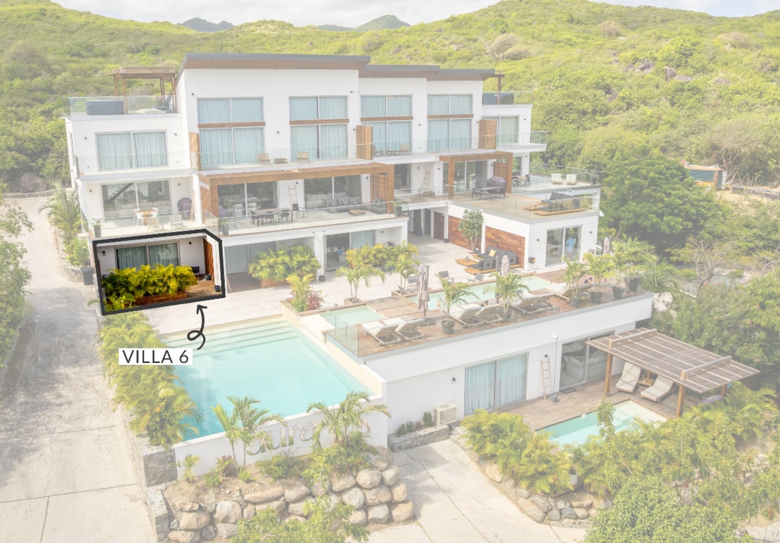 Studio with direct access to the pool | Villa 6 21 Aura Anse-Marcel