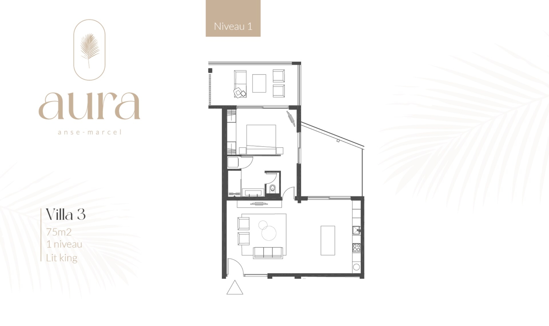 1 room garden view  | Villa 3 15 Aura Anse-Marcel