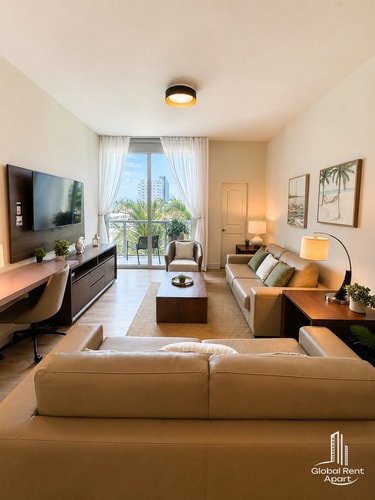 Spacious Hollywood Beach Apartment for 4/5, views