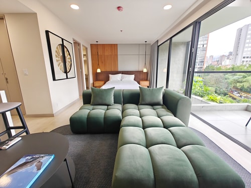 Luxe Flat | Ac | Balcony | open kitchen | Lux bath