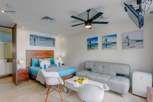 Bonito Dpto. cerca de la Playa c/Piscina y Rooftop Destination.mx