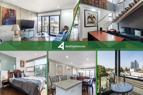 Elegante Dpto. en Condesa con Balcón y Piscina Destination.mx
