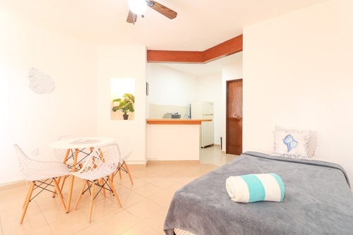 1BR en Villas Marlin, acceso a playa y albercas El Corazon del Caribe