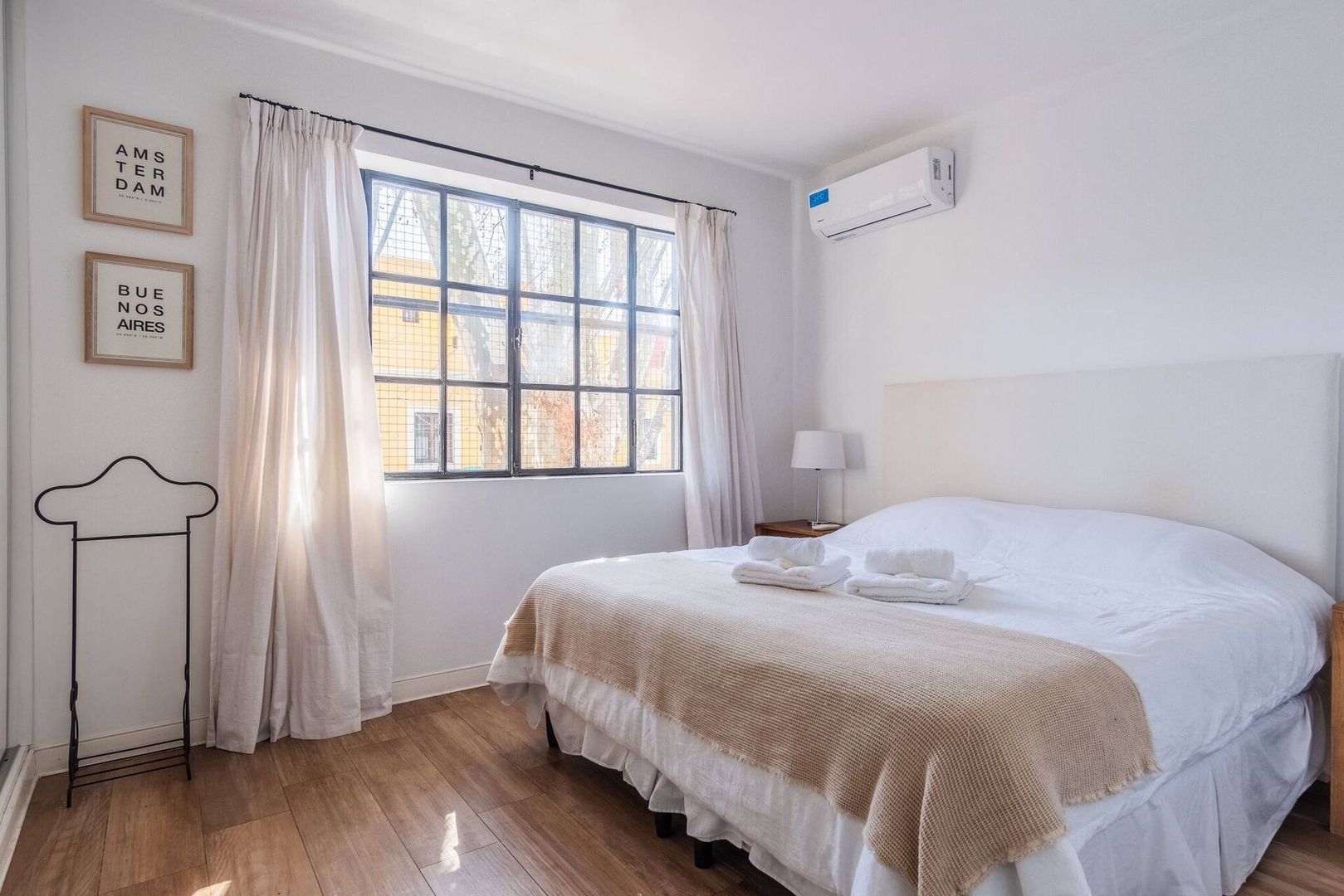 Bedroom with a double bed and window
