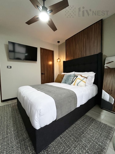 Habitación privada con baño y amenidades