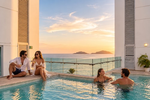 Depa a pie de malecón, Torre Eme, Mazatlán