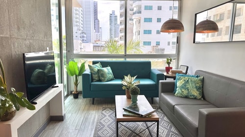 Bay-View 3BR Castillogrande | Pool & Rooftop