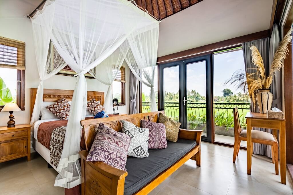 2BR Villa with Panoramic Rice Fields View in Ubud Hombali.com