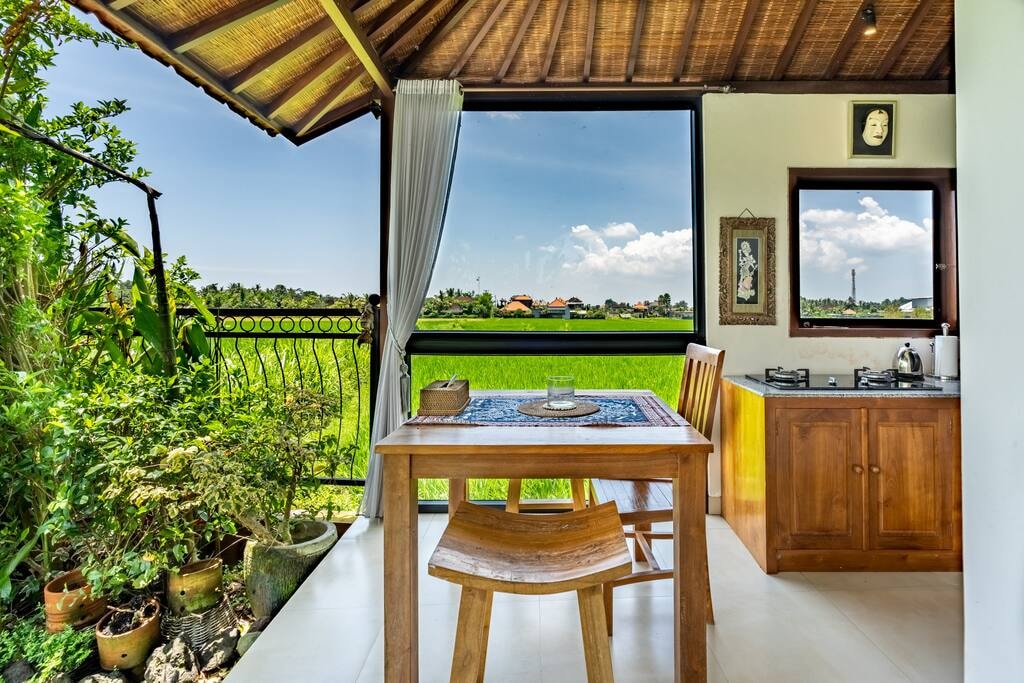 2BR Villa with Panoramic Rice Fields View in Ubud