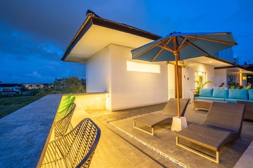 Canggu 2BR Tropical Rooftop Villa w/ Pool & Garden 24 Bali Real Estate