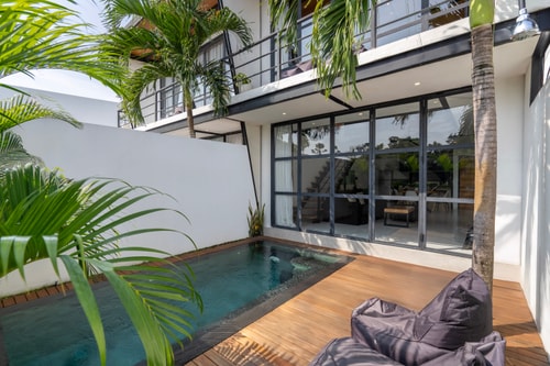 1BR Canggu Modern Loft, Private Pool & Paddy Views
