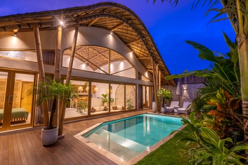 Central Canggu 2BR Tropical Bamboo Villa | Pool
