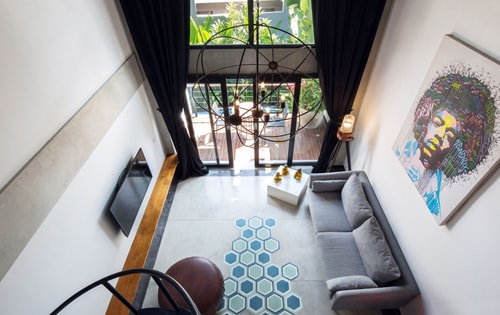 Chic Industrial Loft 1BR in Seminyak |Balcony&Pool