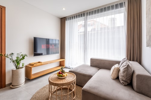 2BR Beachside Canggu  Rooftop Gym, Sauna & Pool