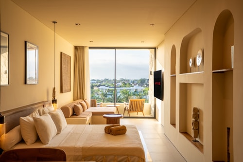 Modern 1BR Canggu Paddy View Balcony Studio & Pool