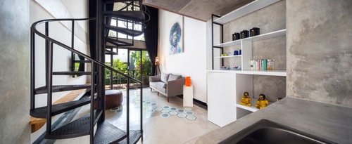 1BR Cool Spacious Loft in Central Seminyak w/ Pool Hombali.com