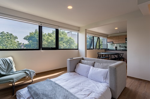 VH | Stylish Loft Roma Norte Gym and laundry | 141 29 Virtual Homes