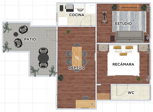 VH | Wonderful apt in Condesa | wifi & patio | 210 9 Virtual Homes