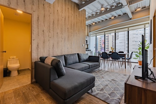 VH Roma Nte | Depa Industrial+Rooftop&Balcón | 315 10 Virtual Homes