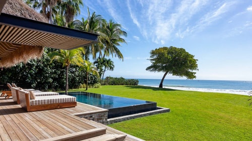 Beachfront Mansion in Punta Mita with Spa