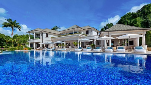 Palatial Seafront Villa in Barbados with Pvt Spa