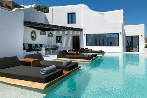 Luxury modern villa with swimming pool and private beach path in Mykonos 0 My Villa Breaks