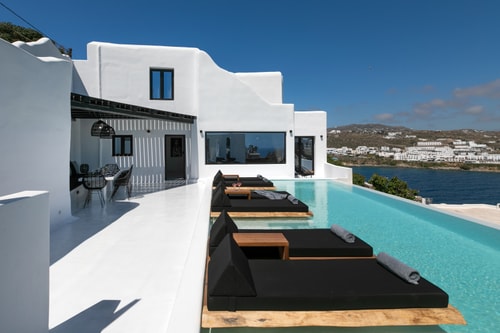 Luxury modern villa with swimming pool and private beach path in Mykonos 1 My Villa Breaks