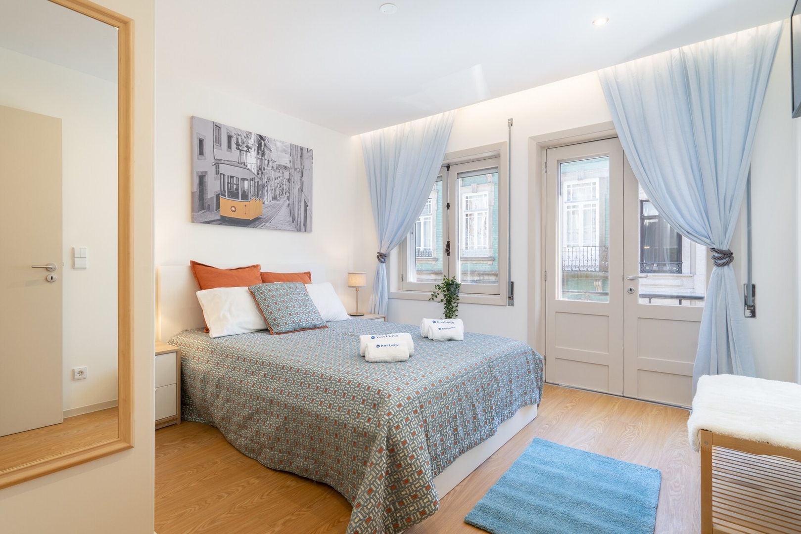 Colorful Bright Flats w/ Balcony by HostWise 33 Host Wise Booking