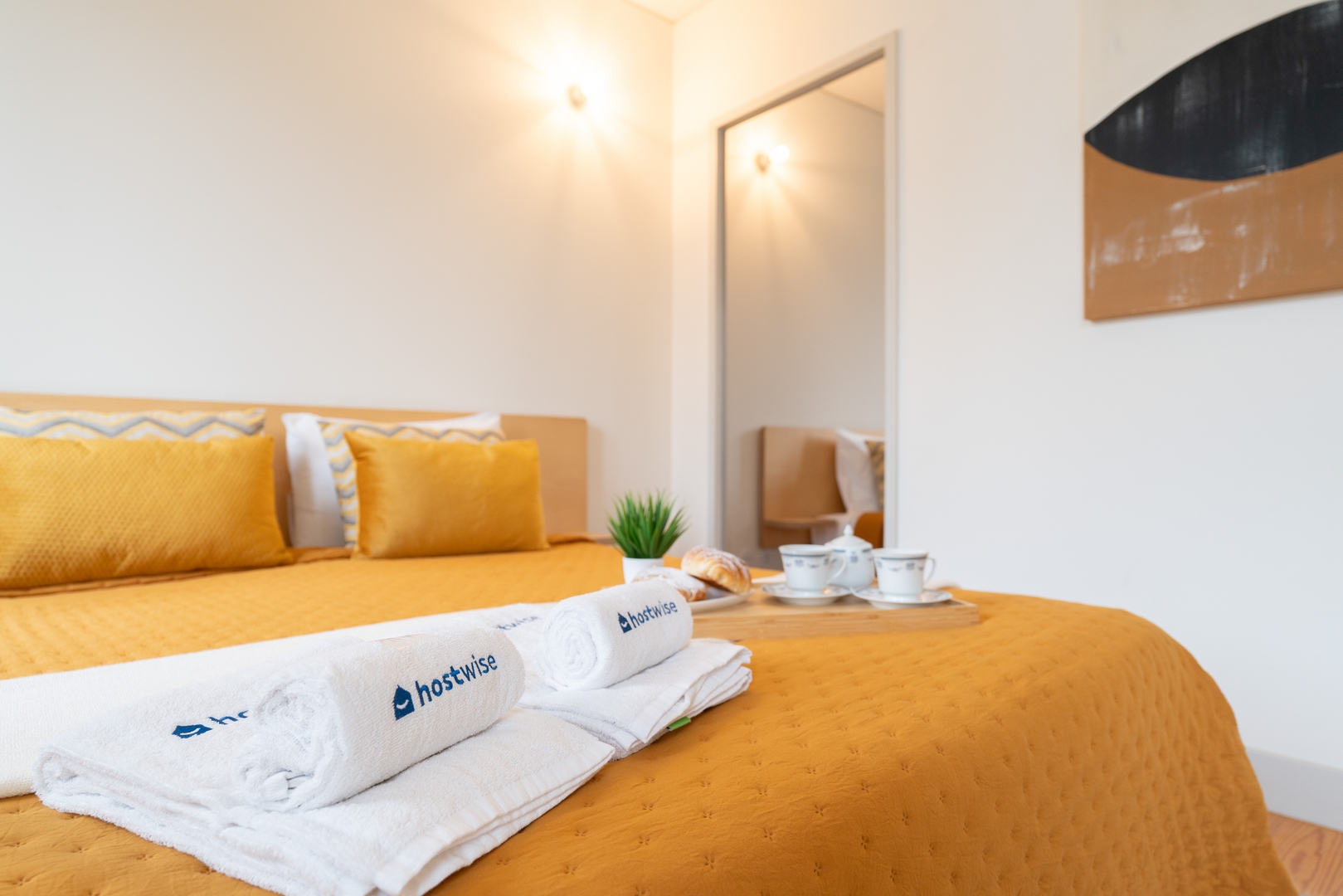 Dual Sunny Studios in Old Guimarães by HostWise 8 Host Wise Booking