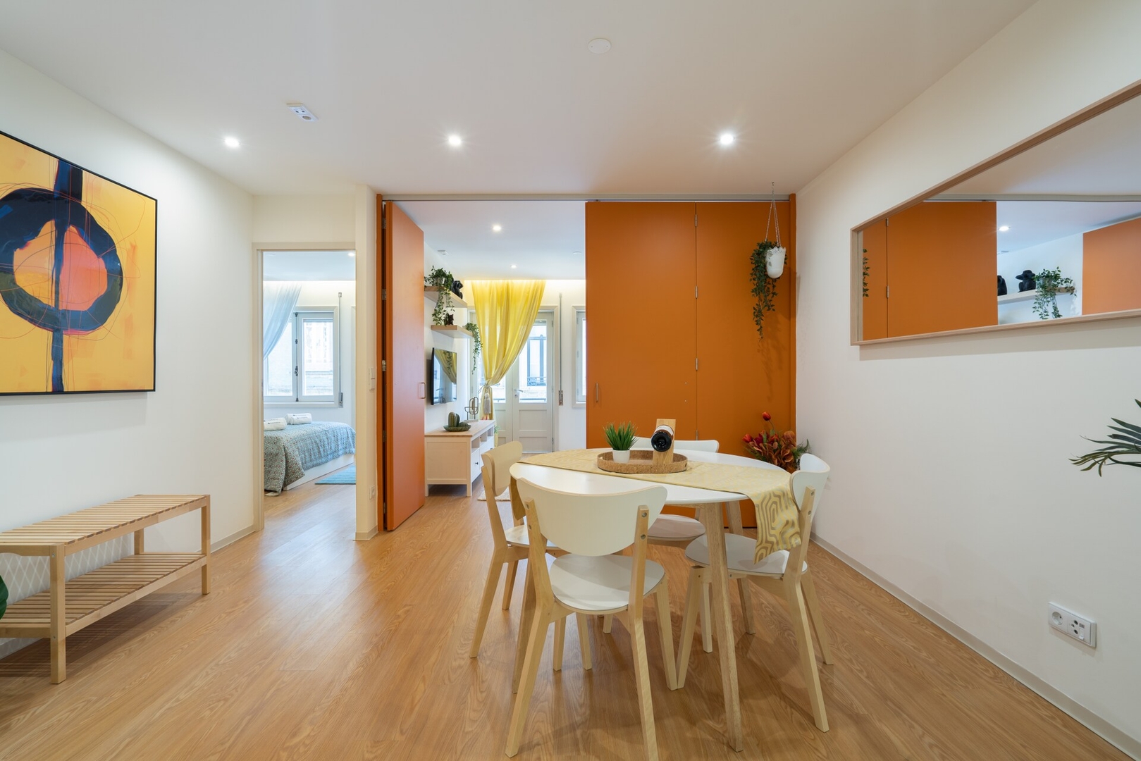 Colorful Bright Flats w/ Balcony by HostWise 3 Host Wise Booking