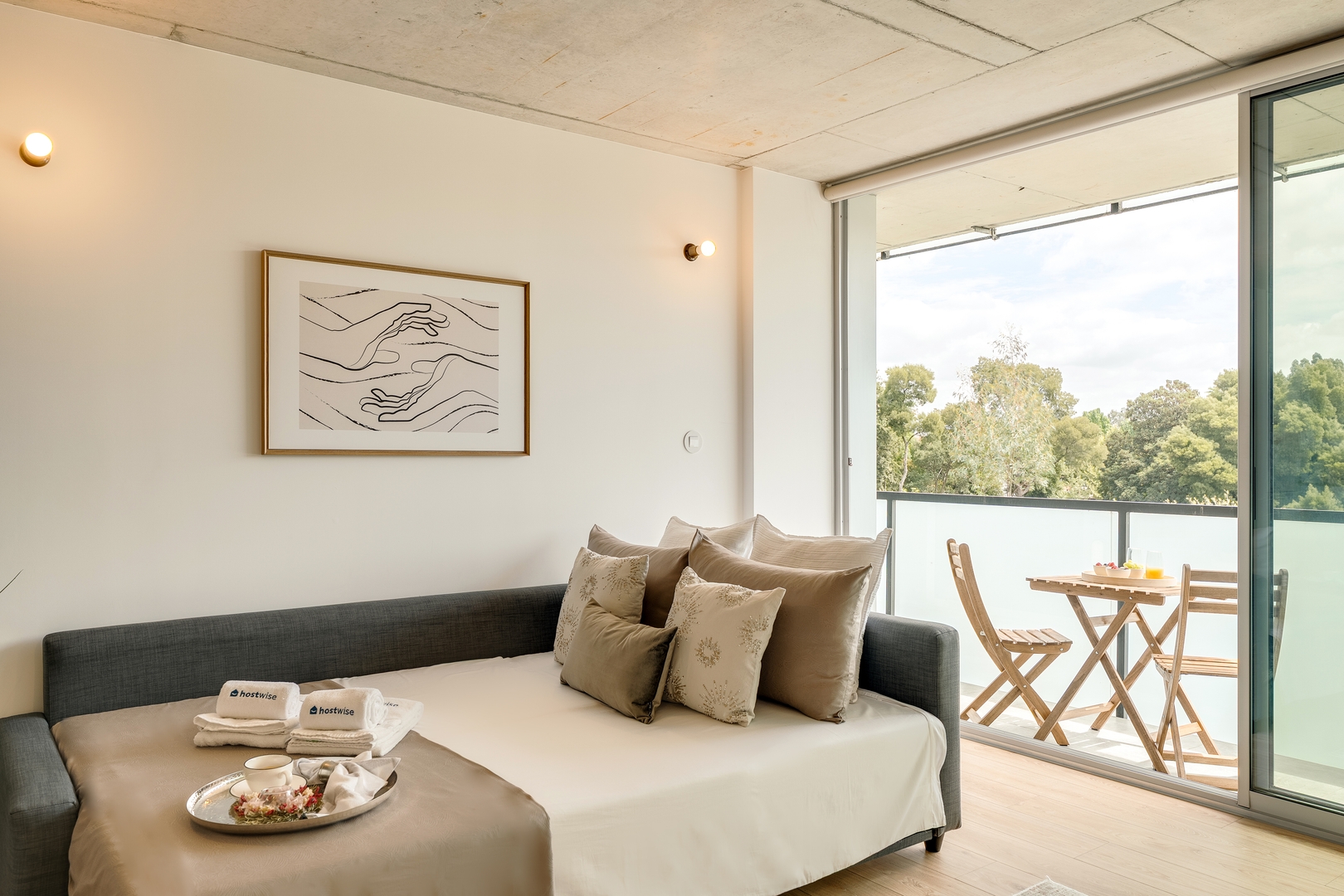 Balcony 2BRs with Pool & Parking by HostWise 30 Host Wise Booking