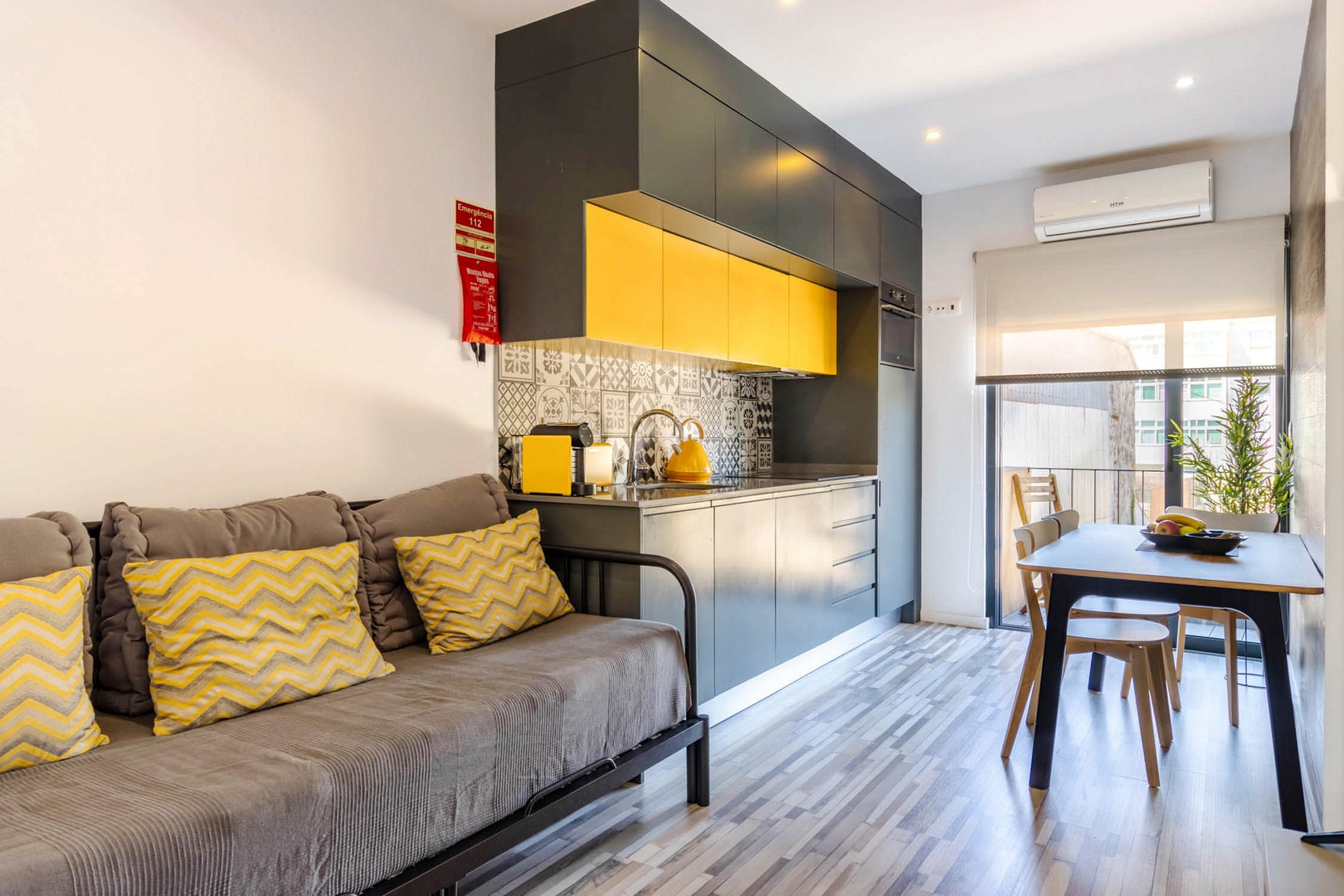 Twin Balcony Flats, Bold Yellow Style by HostWise 29 Host Wise Booking