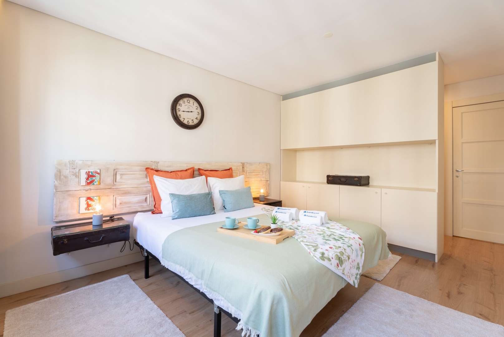 Colorful Bright Flats w/ Balcony by HostWise 13 Host Wise Booking