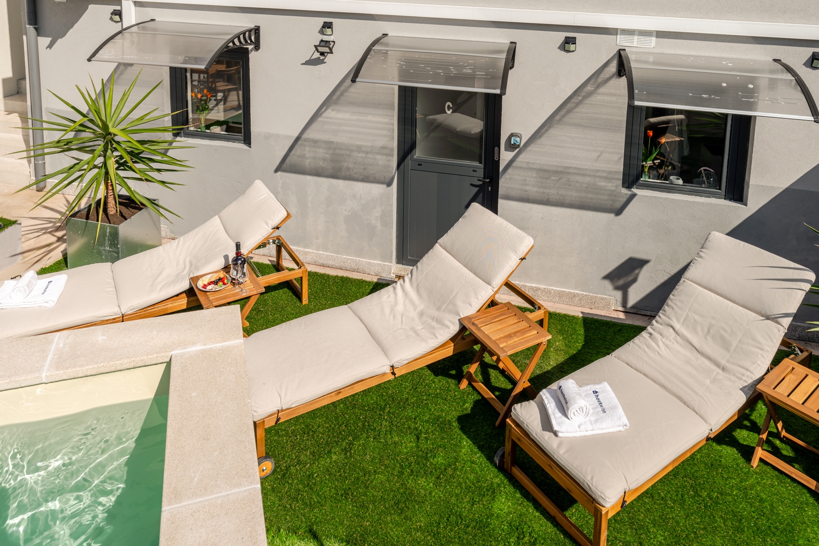 Poolside Retreat for 12 in Three Flats by HostWise 2 Host Wise Booking