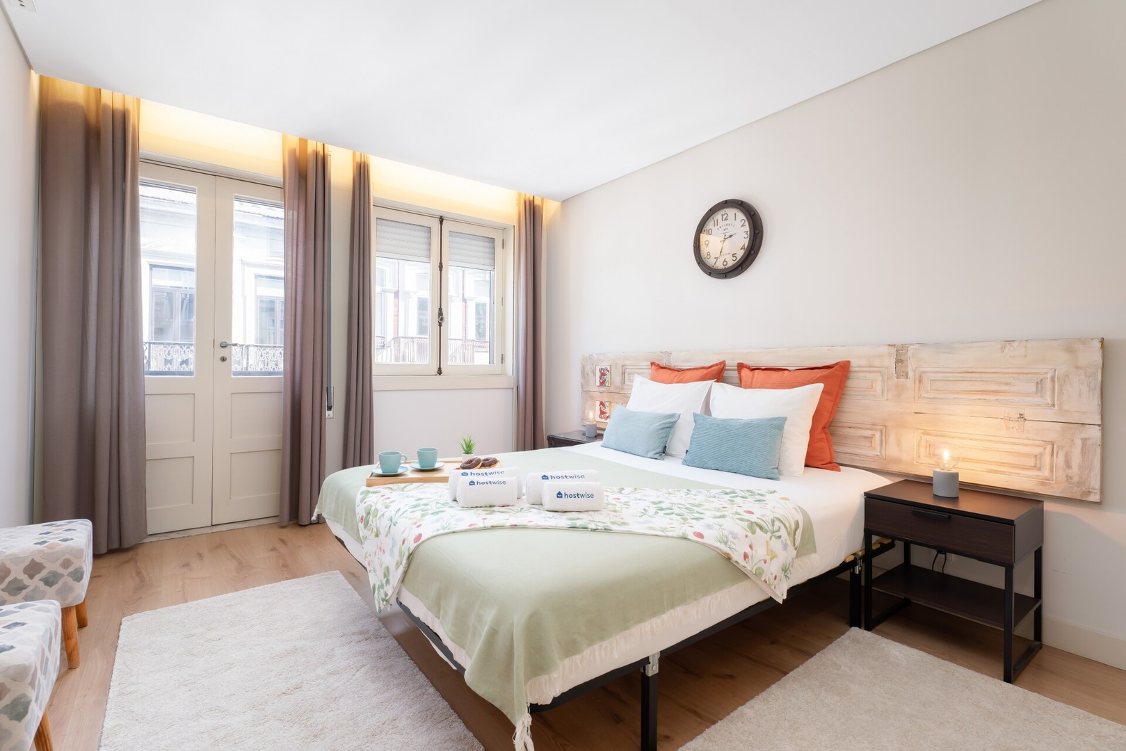 Colorful Bright Flats w/ Balcony by HostWise 1 Host Wise Booking