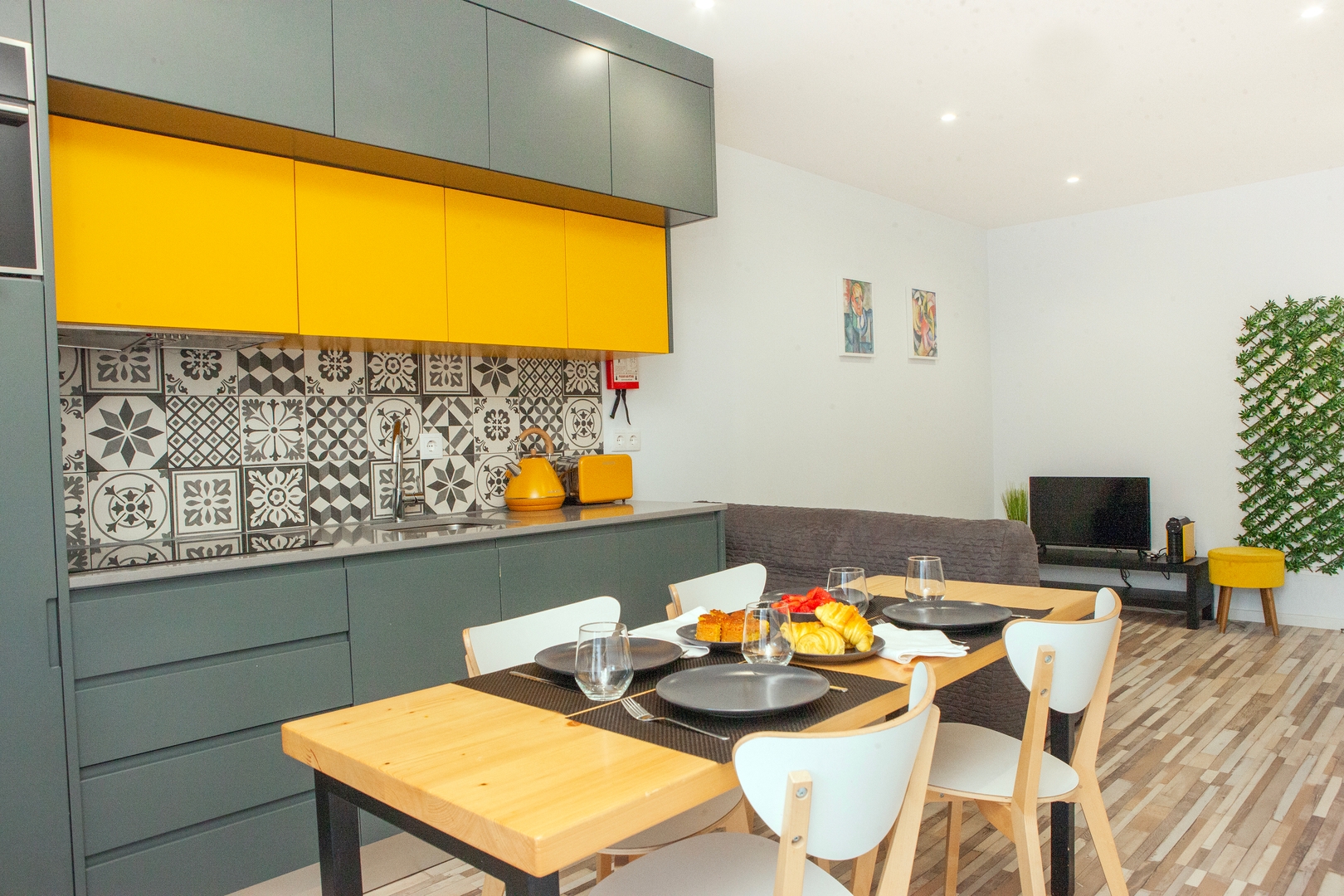 Twin Balcony Flats, Bold Yellow Style by HostWise 15 Host Wise Booking